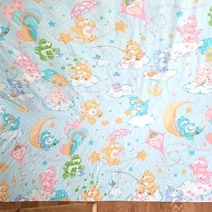 Care Bears  - Flat bed sheet 1983 Vintage
